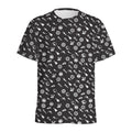 Motorcycle Parts Pattern Print Men's Athletic T-Shirt