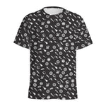 Motorcycle Parts Pattern Print Men's Sports T-Shirt
