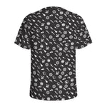 Motorcycle Parts Pattern Print Men's Sports T-Shirt