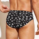 Motorcycle Parts Pattern Print Men's Swim Briefs