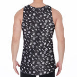 Motorcycle Parts Pattern Print Men's Velvet Tank Top