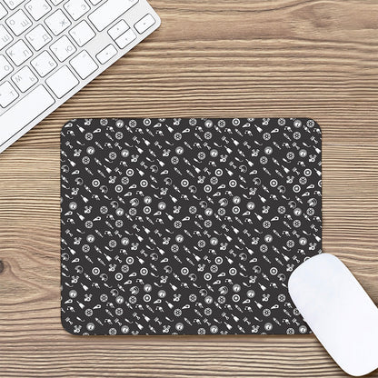 Motorcycle Parts Pattern Print Mouse Pad