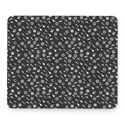 Motorcycle Parts Pattern Print Mouse Pad