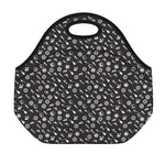 Motorcycle Parts Pattern Print Neoprene Lunch Bag
