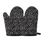 Motorcycle Parts Pattern Print Oven Mitts