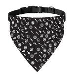 Motorcycle Parts Pattern Print Over The Collar Dog Bandana