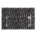 Motorcycle Parts Pattern Print Placemat