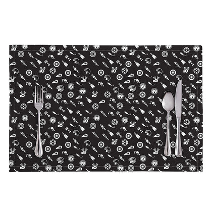 Motorcycle Parts Pattern Print Placemat
