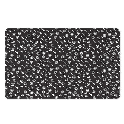 Motorcycle Parts Pattern Print Polyester Doormat