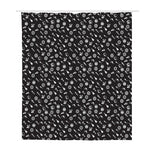 Motorcycle Parts Pattern Print Polyester Shower Curtain