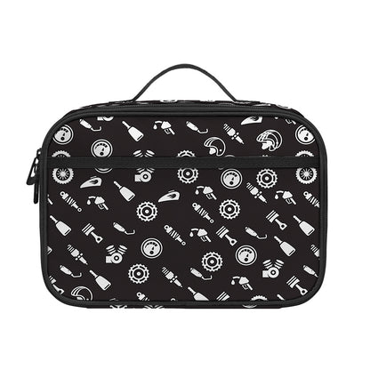 Motorcycle Parts Pattern Print Portable Lunch Bag