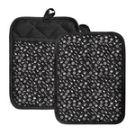 Motorcycle Parts Pattern Print Pot Holders With Pocket