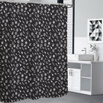Motorcycle Parts Pattern Print Premium Shower Curtain