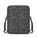 Motorcycle Parts Pattern Print Rectangular Crossbody Bag