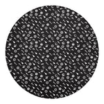 Motorcycle Parts Pattern Print Round Blanket