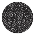 Motorcycle Parts Pattern Print Round Floor Mat