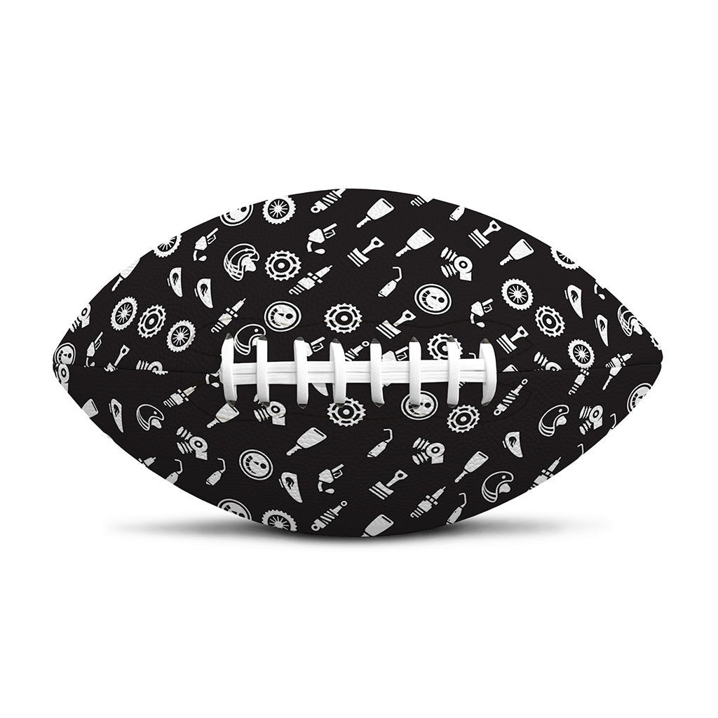 Motorcycle Parts Pattern Print Rugby Ball