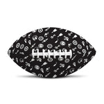 Motorcycle Parts Pattern Print Rugby Ball