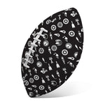 Motorcycle Parts Pattern Print Rugby Ball