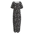 Motorcycle Parts Pattern Print Short Sleeve Long Nightdress