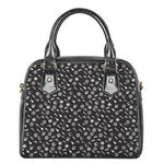 Motorcycle Parts Pattern Print Shoulder Handbag