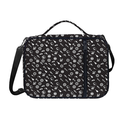 Motorcycle Parts Pattern Print Shoulder Strap Bible Bag