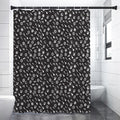 Motorcycle Parts Pattern Print Shower Curtain