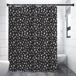 Motorcycle Parts Pattern Print Shower Curtain