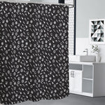 Motorcycle Parts Pattern Print Shower Curtain