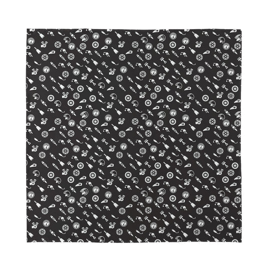 Motorcycle Parts Pattern Print Silk Bandana