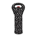 Motorcycle Parts Pattern Print Single Neoprene Wine Tote