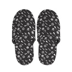 Motorcycle Parts Pattern Print Slippers