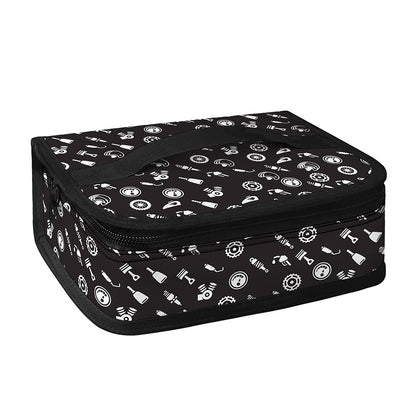 Motorcycle Parts Pattern Print Small Lunch Bag