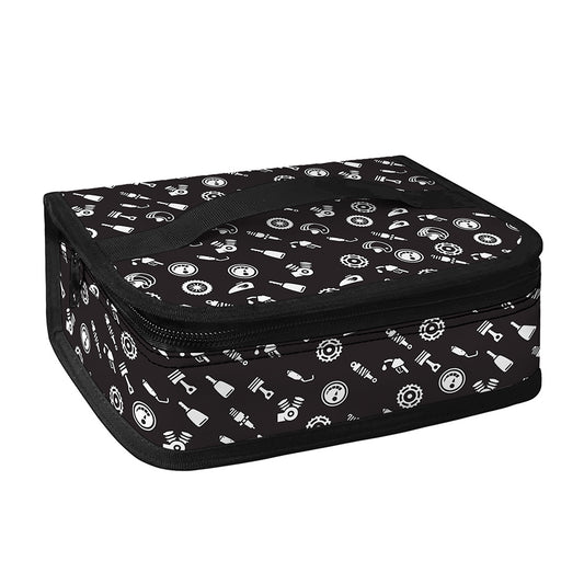 Motorcycle Parts Pattern Print Small Lunch Bag