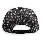 Motorcycle Parts Pattern Print Snapback Cap