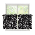 Motorcycle Parts Pattern Print Tier Curtains