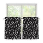 Motorcycle Parts Pattern Print Tier Curtains