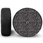 Motorcycle Parts Pattern Print Tire Cover With Camera Hole