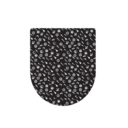 Motorcycle Parts Pattern Print Toilet Lid Cover