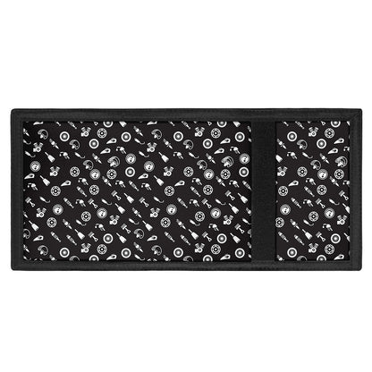Motorcycle Parts Pattern Print Trifold Wallet