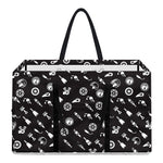 Motorcycle Parts Pattern Print Utility Tote Bag