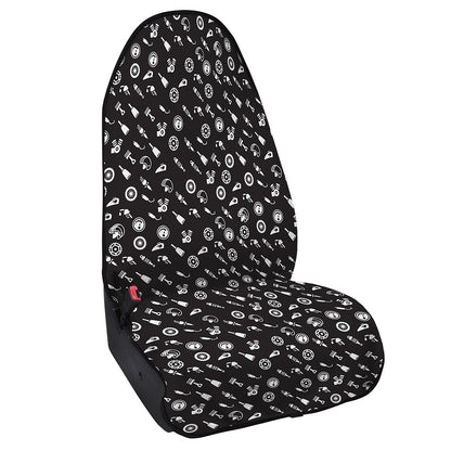 Motorcycle Parts Pattern Print Waterproof Car Seat Cover