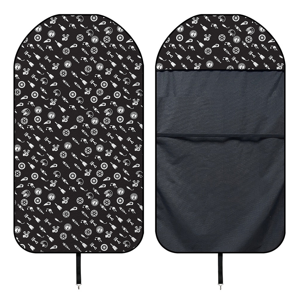 Motorcycle Parts Pattern Print Waterproof Car Seat Cover