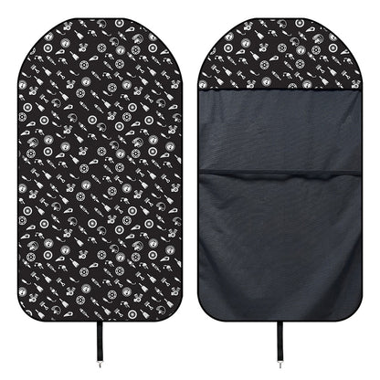 Motorcycle Parts Pattern Print Waterproof Car Seat Cover