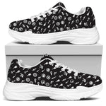 Motorcycle Parts Pattern Print White Chunky Shoes
