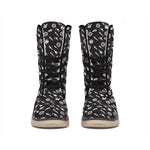 Motorcycle Parts Pattern Print Winter Boots