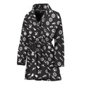 Motorcycle Parts Pattern Print Women's Bathrobe