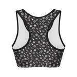 Motorcycle Parts Pattern Print Women's Sports Bra