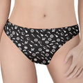 Motorcycle Parts Pattern Print Women's Thong
