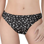 Motorcycle Parts Pattern Print Women's Thong